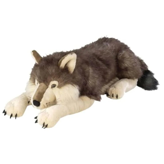 Wild Republic Jumbo Wolf Plush Giant Stuffed Animal Soft Fleece Material Gray Color Ideal Gift for 30 Inches Tall