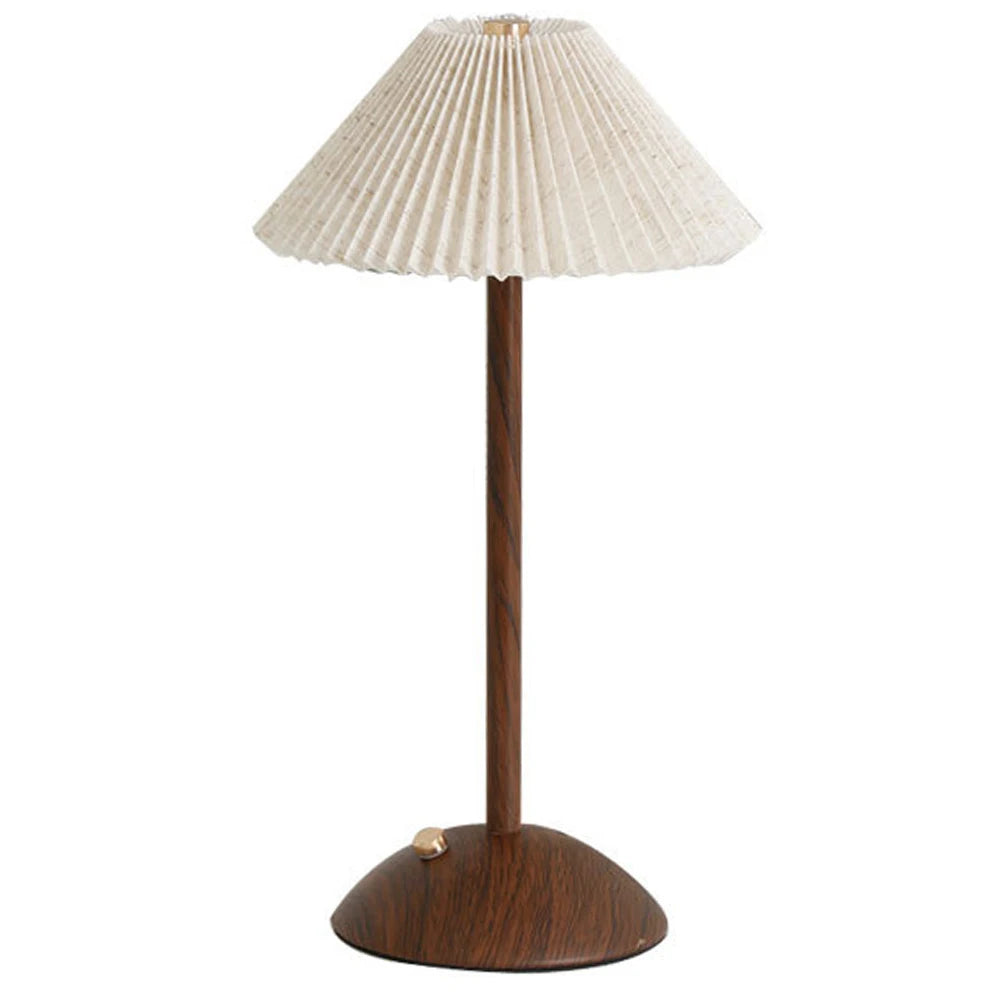 Cordless Table Lamp Fabric Shade Minimalist Nightstand Light Rechargeable Bedside Table Lamp for Restaurant Bedroom Coffee Shop